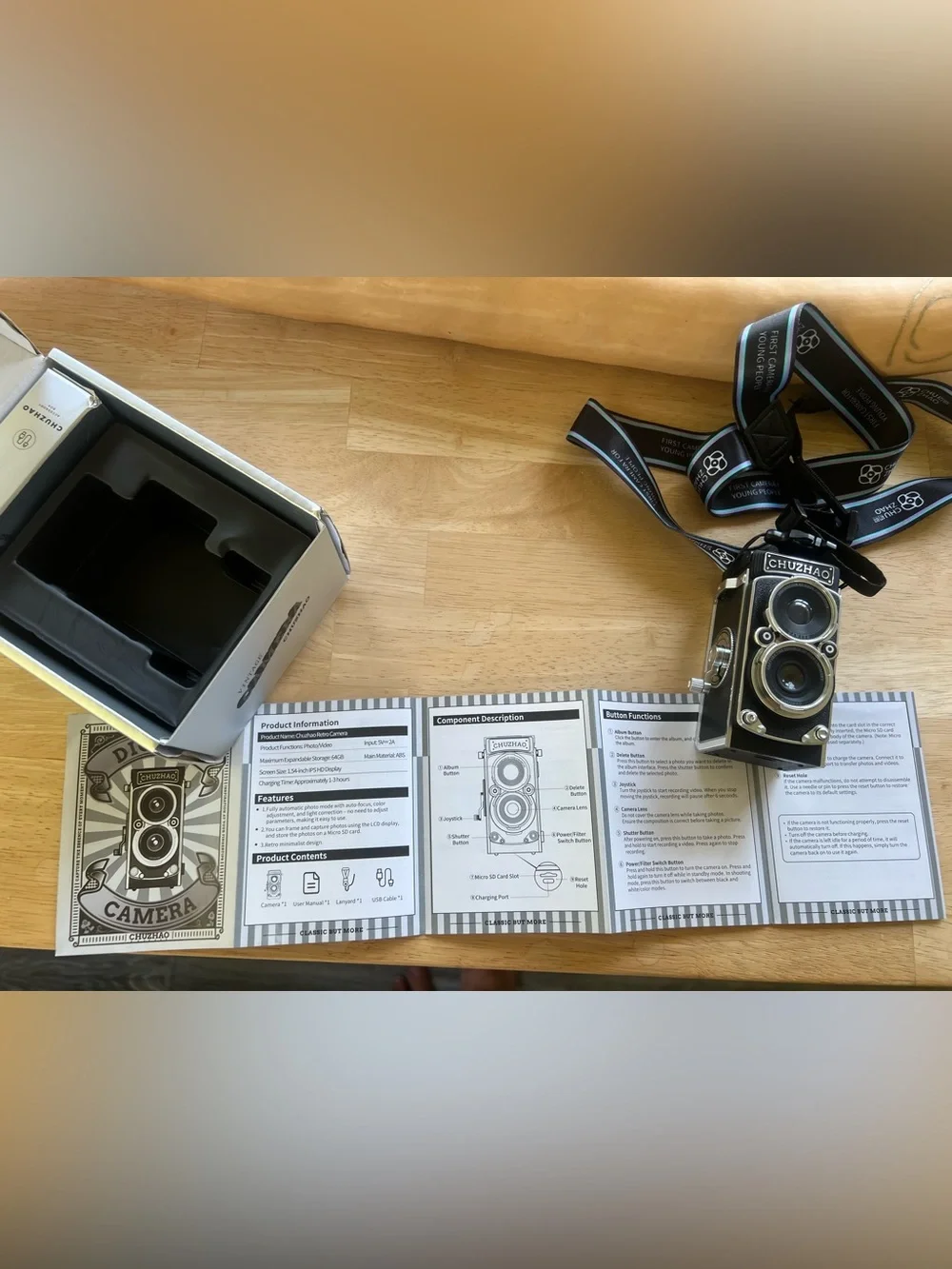 Silver Digital Camera - Retro Design